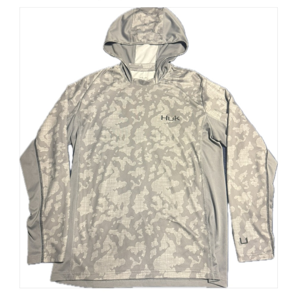Huk Camo Hoodie in Light Gray